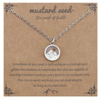Minimalist Mustard Seed Mountain Necklace: Faith Expression in Daily Wear