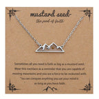 Minimalist Mustard Seed Mountain Necklace: Faith Expression in Daily Wear