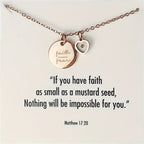 Mustard Seed Faith Over Fear Necklace: Belief - Driven Style for Every Day