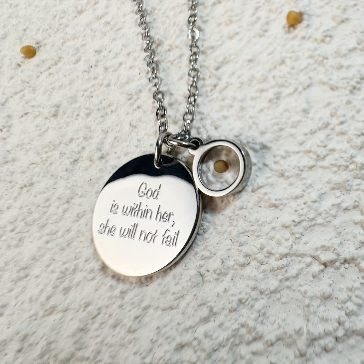 Mustard Seed Faith Over Fear Necklace: Belief - Driven Style for Every Day