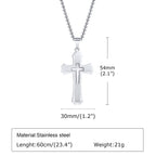 4-Colored Cross Guardian Pendant Necklace: Faith & Protection for Daily Life