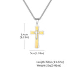 4-Colored Cross Guardian Pendant Necklace: Faith & Protection for Daily Life