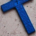 Stainless Steel Lord's Prayer Pendant Cross Necklace