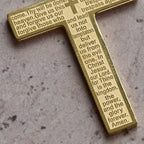 Stainless Steel Lord's Prayer Pendant Cross Necklace