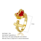 Sacred Heart & Cross Ring: Faithful Devotion & Elegant Symbolism for Daily Wear