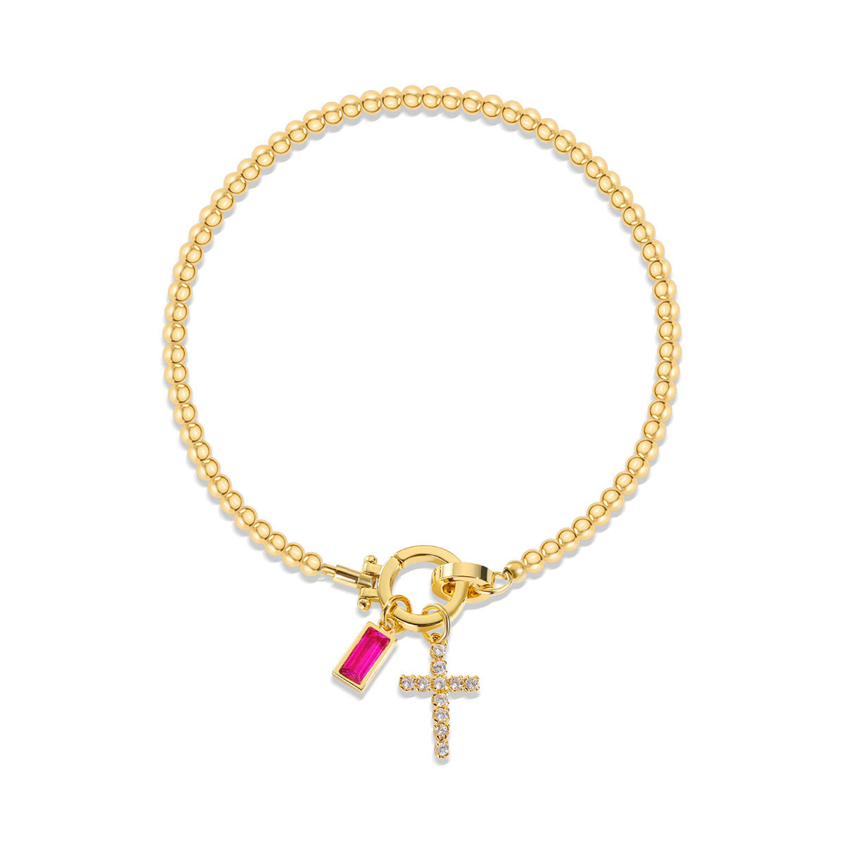 12 Birthstone Cross Bracelet: Faith-Driven Identity & Timeless Devotion