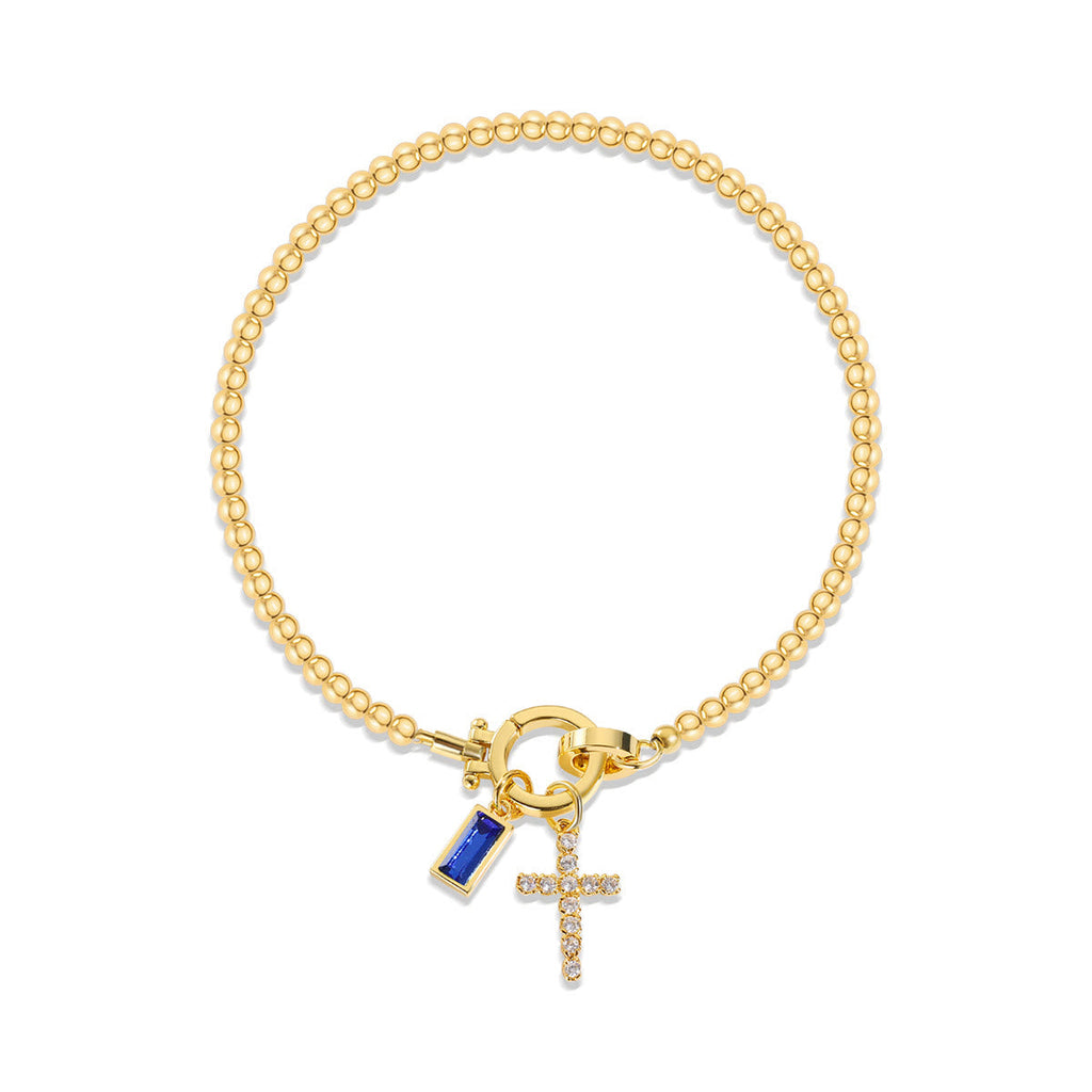 12 Birthstone Cross Bracelet: Faith-Driven Identity & Timeless Devotion