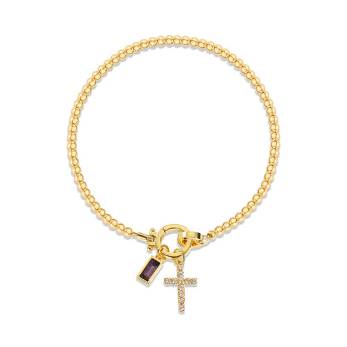 12 Birthstone Cross Bracelet: Faith-Driven Identity & Timeless Devotion