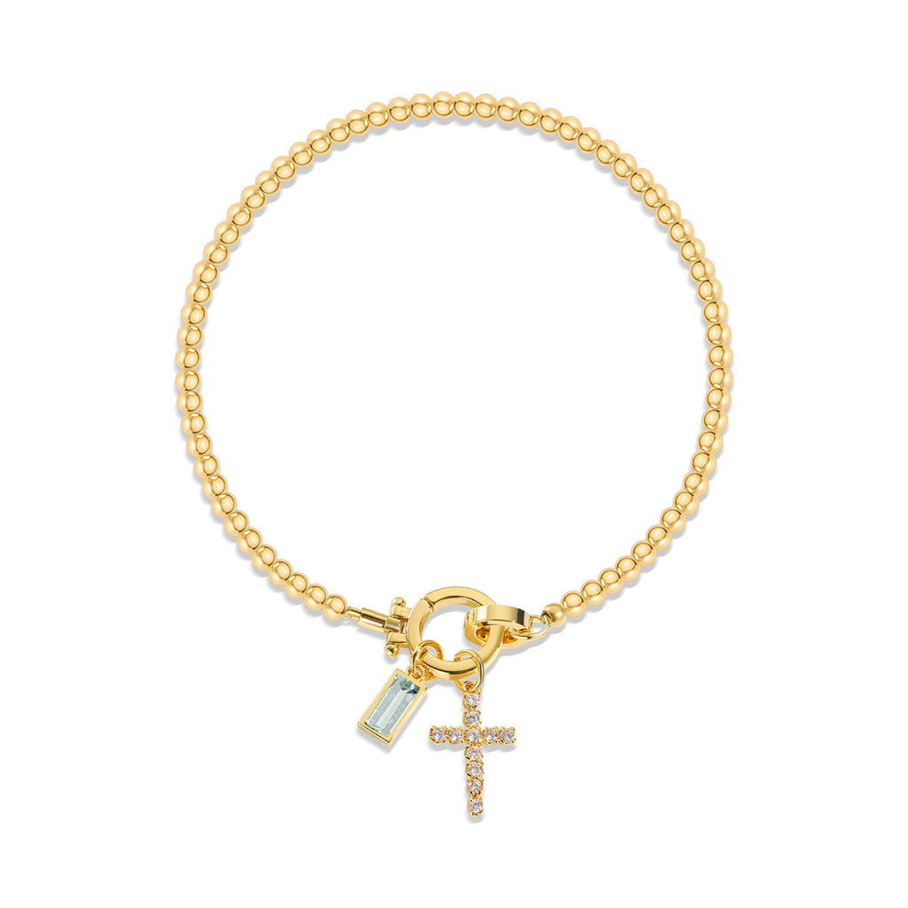 12 Birthstone Cross Bracelet: Faith-Driven Identity & Timeless Devotion