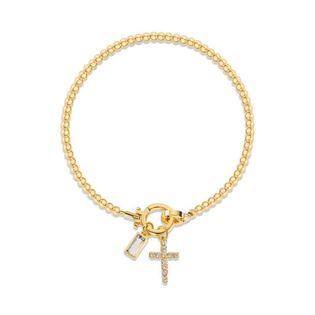 12 Birthstone Cross Bracelet: Faith-Driven Identity & Timeless Devotion
