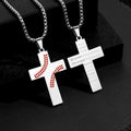 Baseball Stitch Cross Necklace: Athletic Devotion & Inspirational Quote