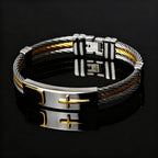 Multicolor Cross Cable Bracelet: Faith-Driven Style & Enduring Devotion