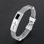 Multicolor Cross Cable Bracelet: Faith-Driven Style & Enduring Devotion
