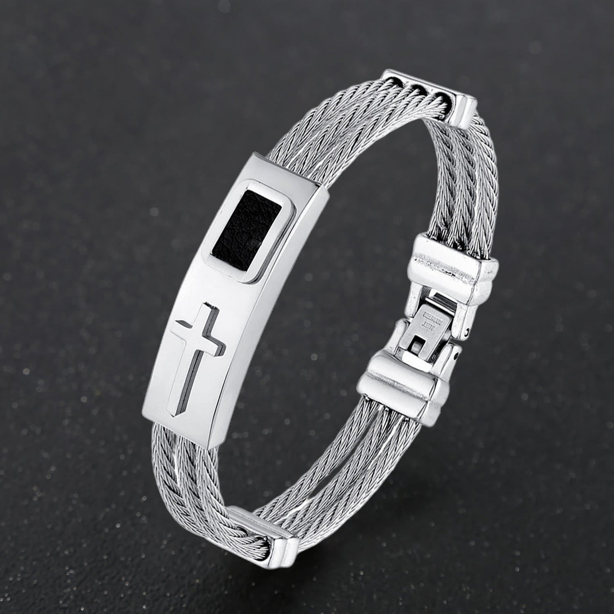 Multicolor Cross Cable Bracelet: Faith-Driven Style & Enduring Devotion