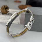Multicolor Cross Cable Bracelet: Faith-Driven Style & Enduring Devotion
