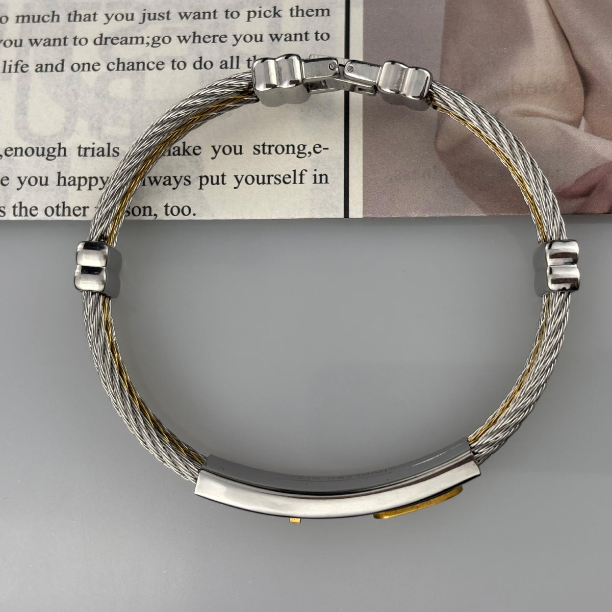 Multicolor Cross Cable Bracelet: Faith-Driven Style & Enduring Devotion
