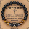Cross Bracelet with Tiger's Eye, Black Onyx & CZ - Accented Stainless Steel