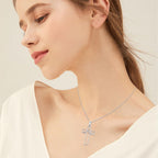 Mustard Seed Mountain Cross Necklace: Faith's Endurance & Nature's Wonder