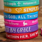 Scripture Silicone Bracelets: Faithful Reminders & Colorful Devotion