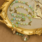 Green Heart & Butterfly Rosary, Bracelet: Devotion & Artful Spirituality