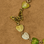 Green Heart & Butterfly Rosary, Bracelet: Devotion & Artful Spirituality