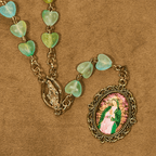Green Heart & Butterfly Rosary, Bracelet: Devotion & Artful Spirituality