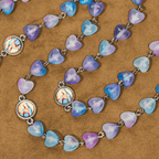 Blue Heart & Butterfly Rosary, Bracelet: Devotion & Artful Spirituality
