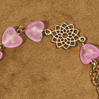 Pink Heart & Butterfly Rosary, Bracelet: Devotion & Artful Spirituality