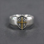 Shield Cross Ring: Faithful Protection & Timeless Devotion