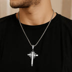 Geometric Cross Pendant Necklace: Modern Faith & Stylish Devotion