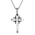 Geometric Cross Pendant Necklace: Modern Faith & Stylish Devotion
