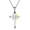 Geometric Cross Pendant Necklace: Modern Faith & Stylish Devotion