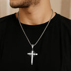 Geometric Cross Pendant Necklace: Modern Faith & Stylish Devotion