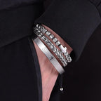 Stackable Cross Bracelet Set: Fashion-Forward Faith Integration