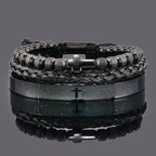 Stackable Cross Bracelet Set: Fashion-Forward Faith Integration
