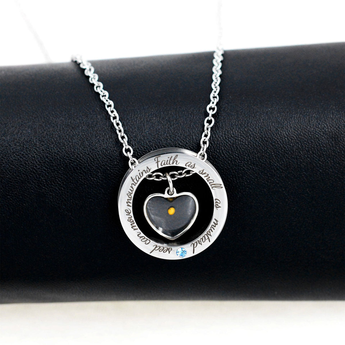 Faith As Mustard Seed Necklace: Varied Charms & Sacred Symbol for Daily Wear