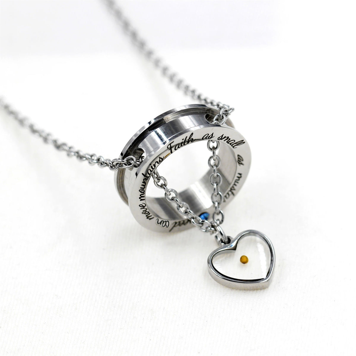 Faith As Mustard Seed Necklace: Varied Charms & Sacred Symbol for Daily Wear