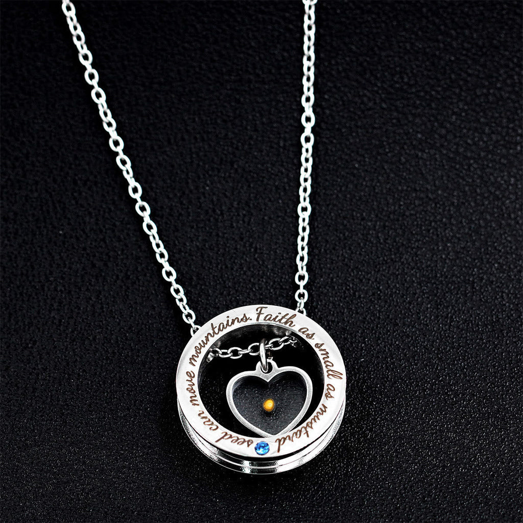 Faith As Mustard Seed Necklace: Varied Charms & Sacred Symbol for Daily Wear