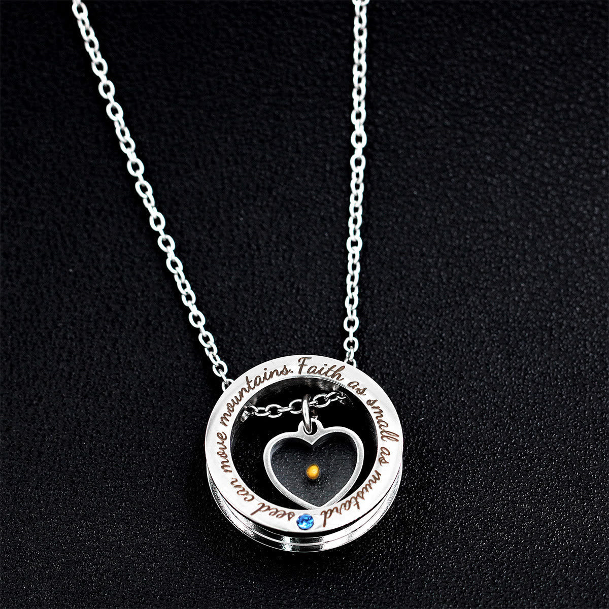 Faith As Mustard Seed Necklace: Varied Charms & Sacred Symbol for Daily Wear