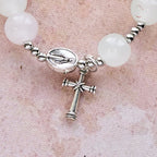 Pastel Glow Color-Shifting UV Bead Prayer Bracelet with Our Lady