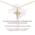 Covenant of Crown and Cross: Modern Crowned in Faith Cross Necklace with Gift Card