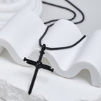 3-Color Nail Cross Pendant Necklace: Gentle Faith Reminder for Daily Life