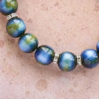Shimmering Cross Resin Beads Bracelet: Tender Devotion for Daily Moments