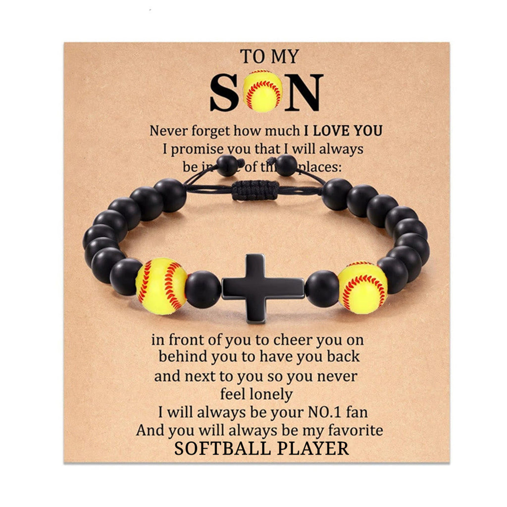 Cross & Sport Bead Bracelet: Tender Devotion for Sport Lovers