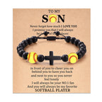 Cross & Sport Bead Bracelet: Tender Devotion for Sport Lovers