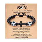 Cross & Sport Bead Bracelet: Tender Devotion for Sport Lovers