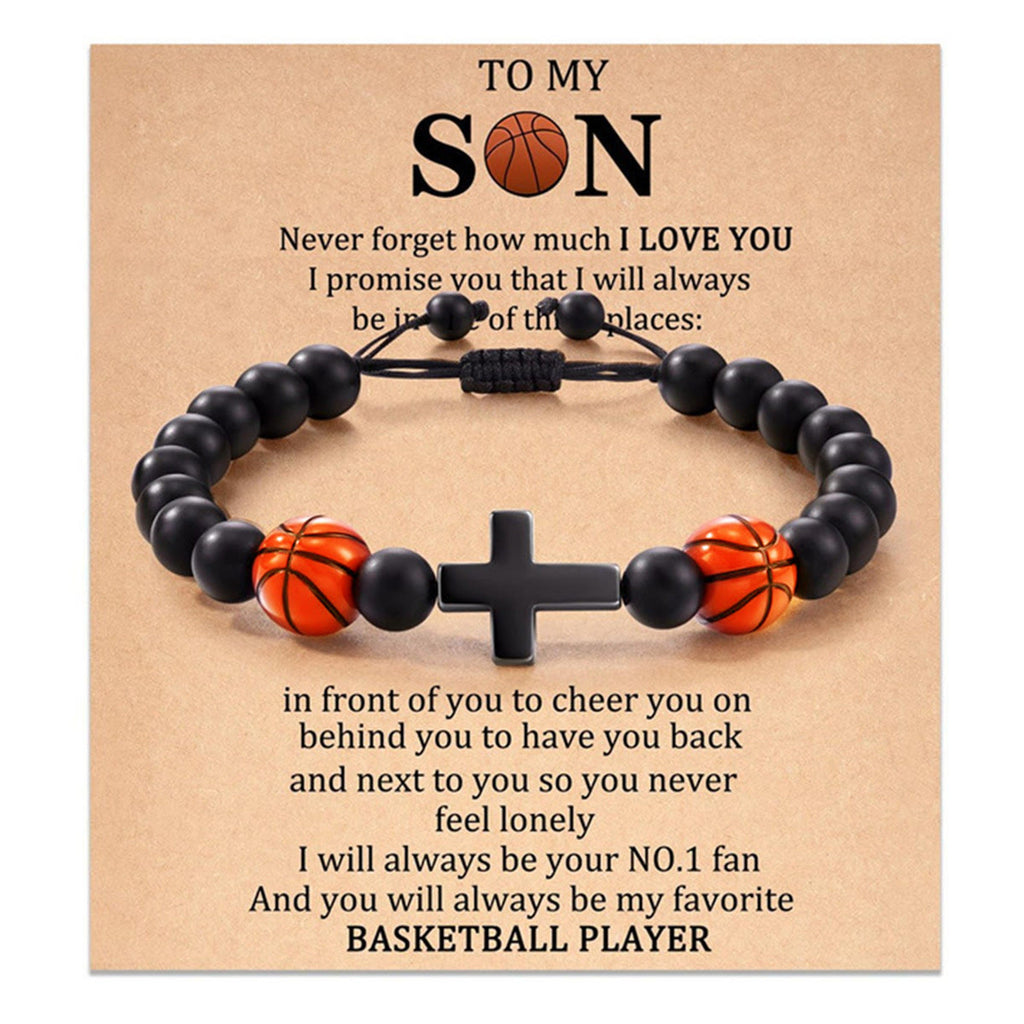 Cross & Sport Bead Bracelet: Tender Devotion for Sport Lovers