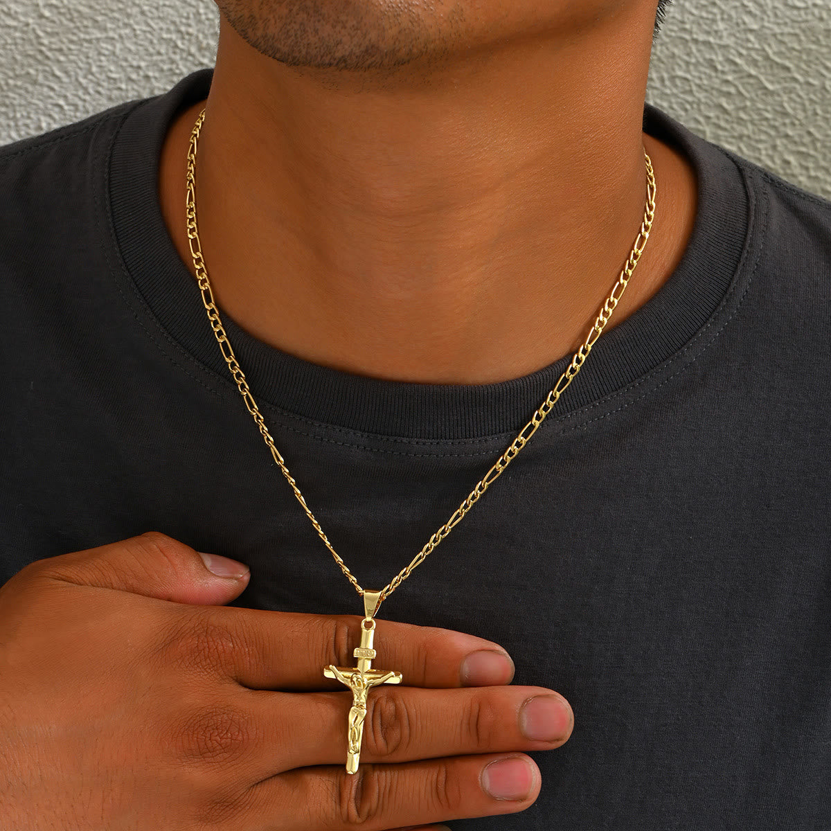 4-Styled Sacred Crucifix Necklace: Elegant Design & Faithful Reminder for Every Day
