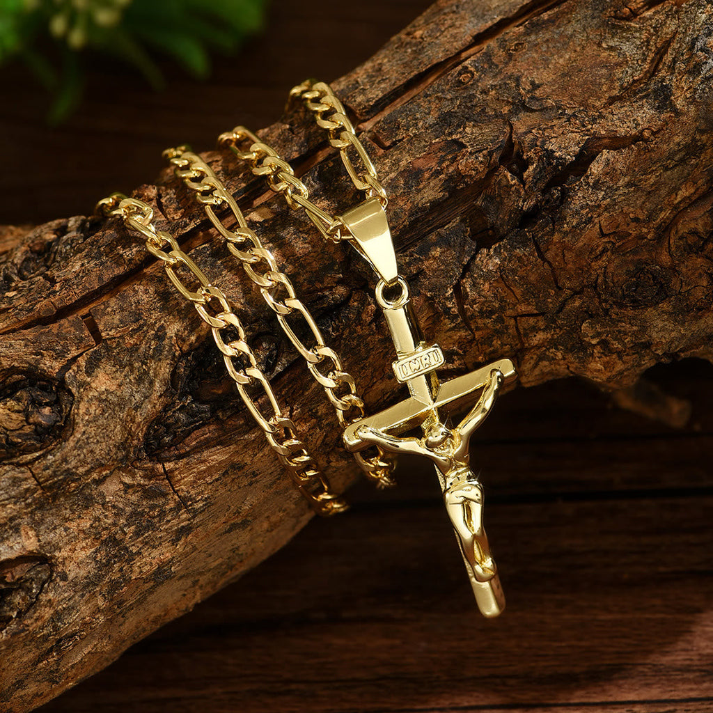 4-Styled Sacred Crucifix Necklace: Elegant Design & Faithful Reminder for Every Day