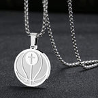 Sports Prayer Pendant Necklace: Philippians 4:13 & Sport Icon for Daily Carry